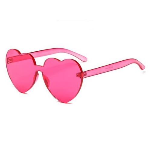 Heart Shape Sunglasses Rimless Transparent Heart Glasses Colorful Party Favors - Bild 25 von 27