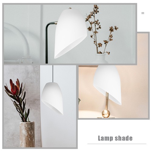 Horseshoe Lampshade Nightstand White Standing Replacement Shades Small - Picture 6 of 12