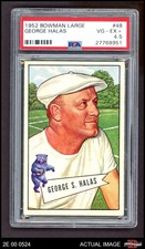 1952 Bowman Large #48 George Halas Bears RC HOF COACH Illinois PSA 4.5 - VG/EX+
