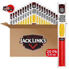 Jack Link's Teriyaki Meat Sticks Pack of 20 On the Go 5g Protein Snack
