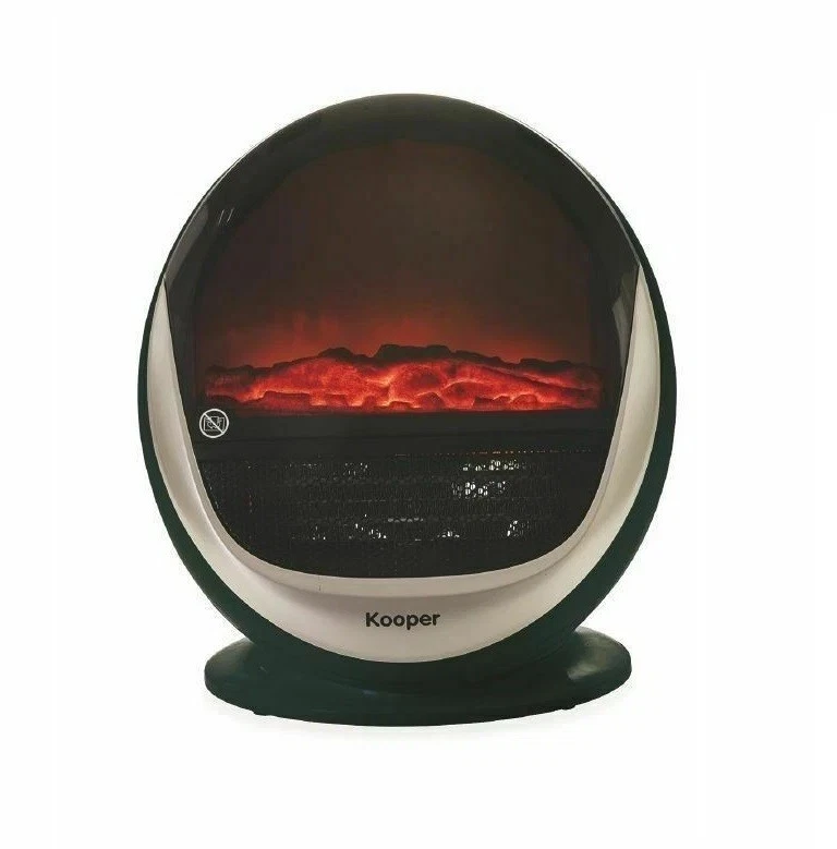 Stufa Termoventilatore Elettrico 1500W Effetto Camino LED Portatile Sicura - Immagine 2 di 3