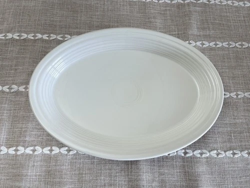 Fiesta White Oval Serving Platter 13.5” Fiestaware Excellent Condition