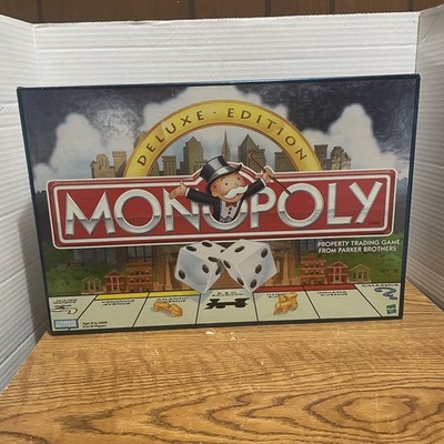 Vintage 1998 Parker Brothers Monopoly Board Game Deluxe Edition OPEN BOX DISPLAY