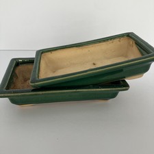 Set Of 2 Vintage Bonsai Pots