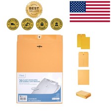 All-Purpose 9" x 12" Brown Kraft Envelopes with Clasp Closure - 20 Count