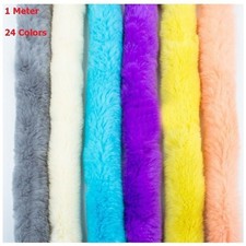 1 Meter Kaninchen Pelz Band Bänder Flauschig Fell Rand DIY Borte Nähen Kostüm