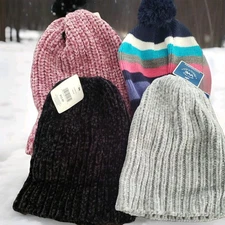 Pack of 4 Winter Essentials Beanie Winter Ski Hat Adult OSFM Multy Colors New