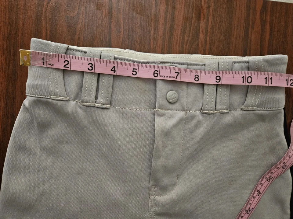 Pantalones de béisbol Champro gris medio juvenil hasta la rodilla rayas negras Foto 3 de 4
