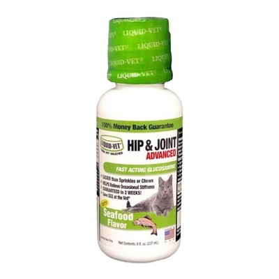 LIQUID-VET Feline Hip & Joint Advanced Formula, Seafood Flavor, 8 oz