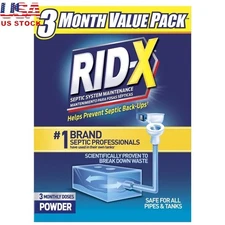 Septic Tank Treatment Powder 3 Month Supply Natural Enzymes Prevent Backups New