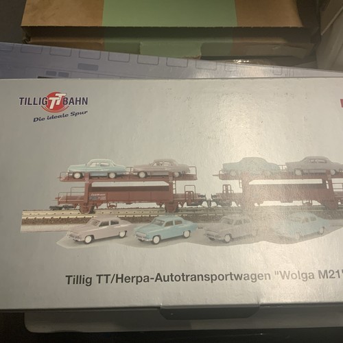 065344 Herpa Tillig Autotransportwagen mit 8x Wolger M21 der DR  Ep.3 in OVP | Zustand: Gebraucht