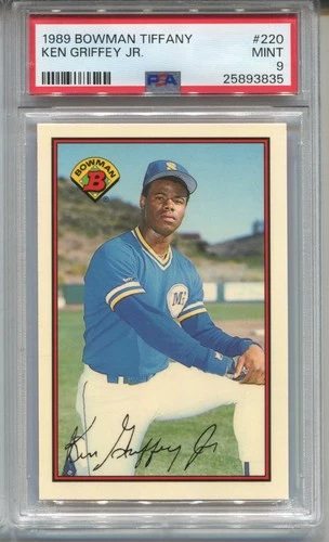 1989 Bowman TIFFANY Ken Griffey Jr Rookie Card PSA 9 MINT Graded Baseball #220