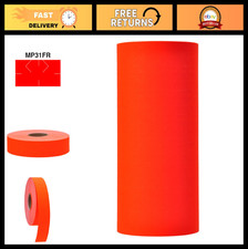 Fluorescent Red Pricing Labels for Monarch 1131 - 8 Rolls Free Ink Roller