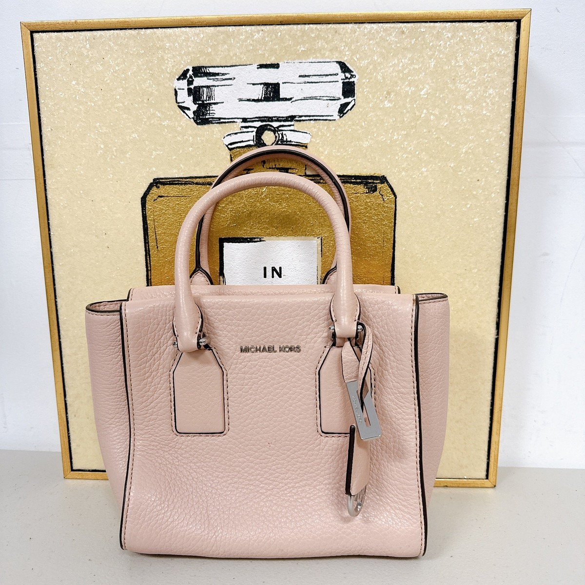 Michael Kors Selby 30H5SEYM2L Medium Top Zip Leather Messenger Bag