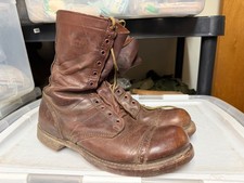 Wwii Us Airborne Paratrooper Corcoran Brown Jump Boots-size 12