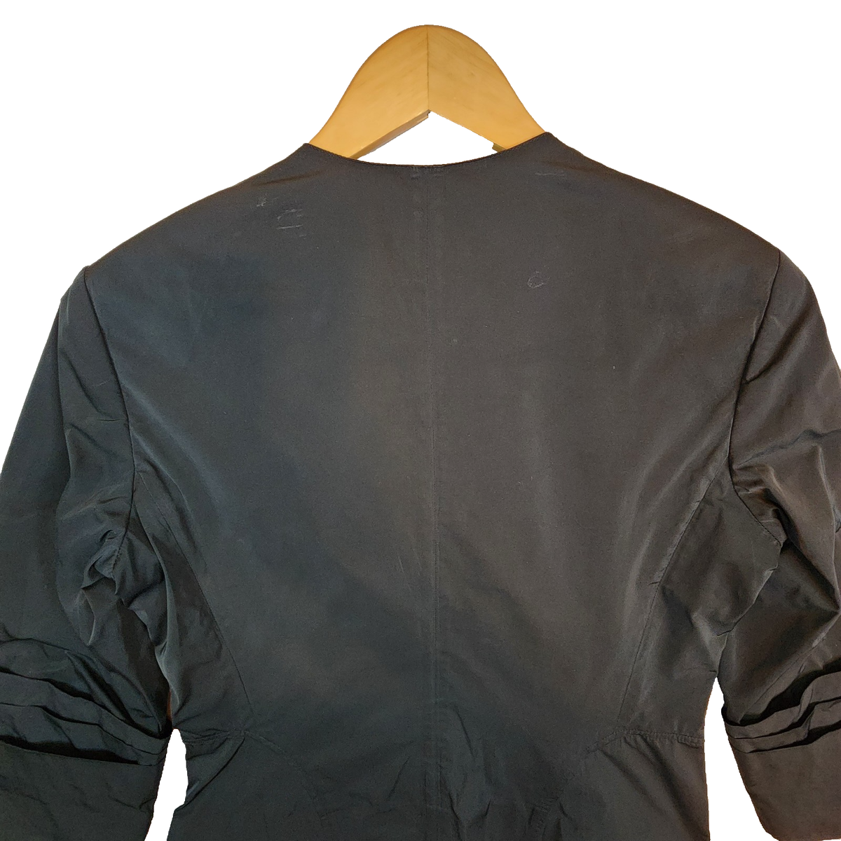 Vintage Gianni Versace Versus Italy Black Satin Short Zipper Women 