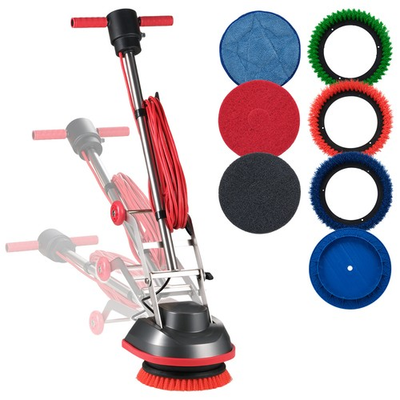 #ad #ad Uimoso Floor Scrubber Machine Cleaner with 3 Pads and Brushes for Polishing $246.99