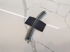 Railroad Crossing for N Scale Bachmann EZ Track Curved Tack Radius 11 1/4" Black