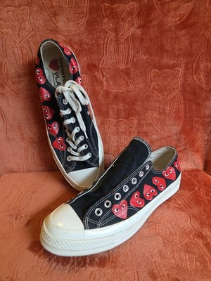 Converse Comme des Garçons Play x Chuck 70 Low Black Sneakers Size w12 m10