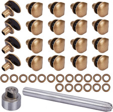 20 Sets Boot Hooks Brass Shoes Eyelets Buckles Boot Lace Hooks Press Stud Tools