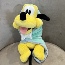 Disney Parks Babies EXTRA SOFT BABY PLUTO SWADDLED 12" Plush STUFFED ANIMAL