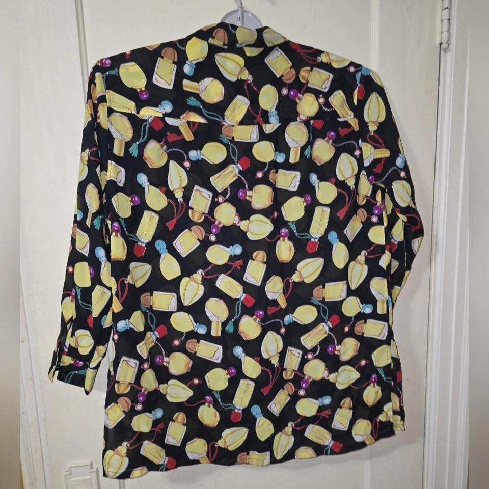 Botella de perfume Bechamel multicolor botón frontal ligeramente transparente estampado superior grande Foto 2 de 4