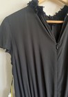 CeCe Black Pant Jumpsuit Floral Dainty Whimsical Neckline Ladies Size 4 — photo 5
