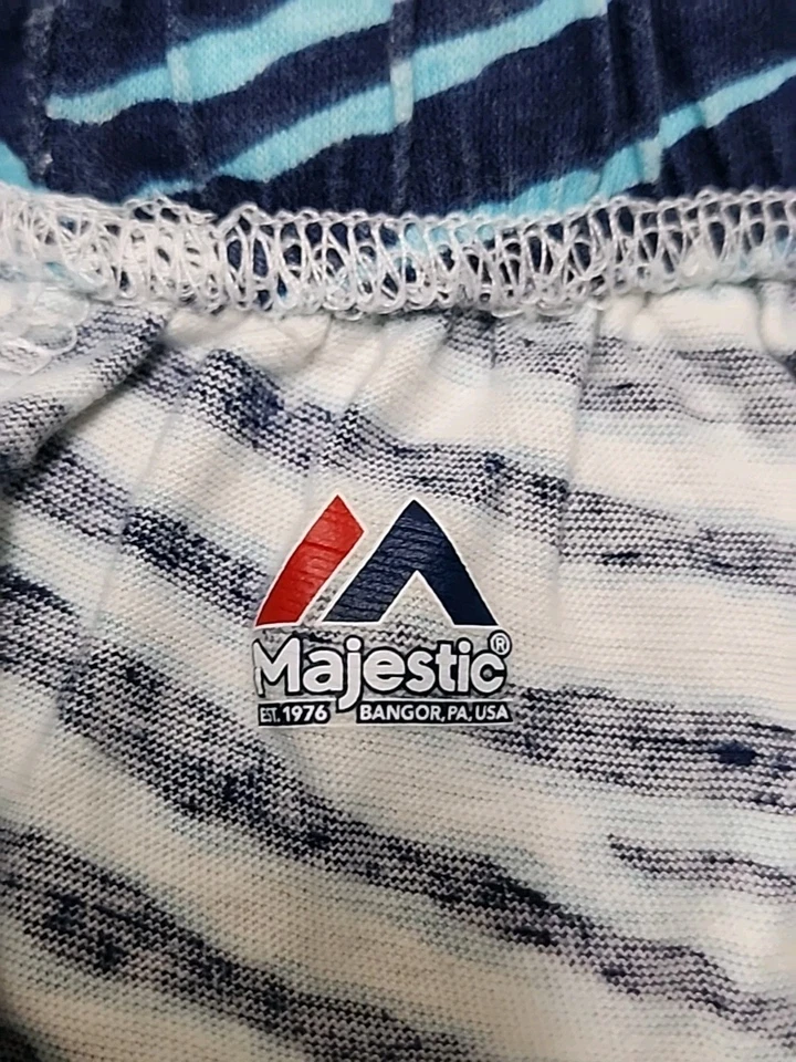 Pantalones cómodos de cebra Majestic Zubaz MLB Tampa Bay Rays para hombre talla mediana EE. UU. Foto 4 de 4