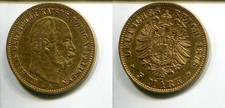 Prussia 1878 A 5 Mark in Gold, VF/XF-Wilhelm I. Original!!