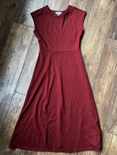 Nordstrom Midi Dress Burnt Red XS Front Slit