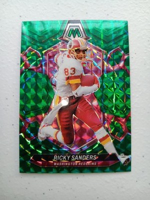 Ricky Sanders ERROR NO STATS! 2024 Panini Mosaic Green Prizm Washington Redskins