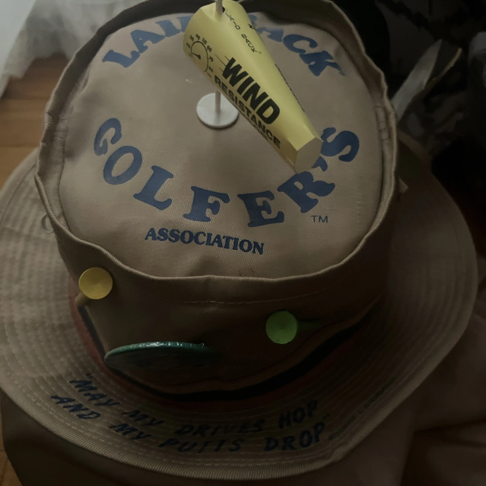 Vintage Novelty Laidback Fishing Bucket Hat & Survival Kit 1989 Fishermen's Cap