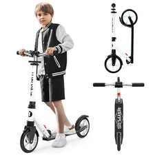 WAYPLUS Kick Scooter for Ages 6+,Kid, Teens  Adults. Max Load 240 LBS. Foldab...