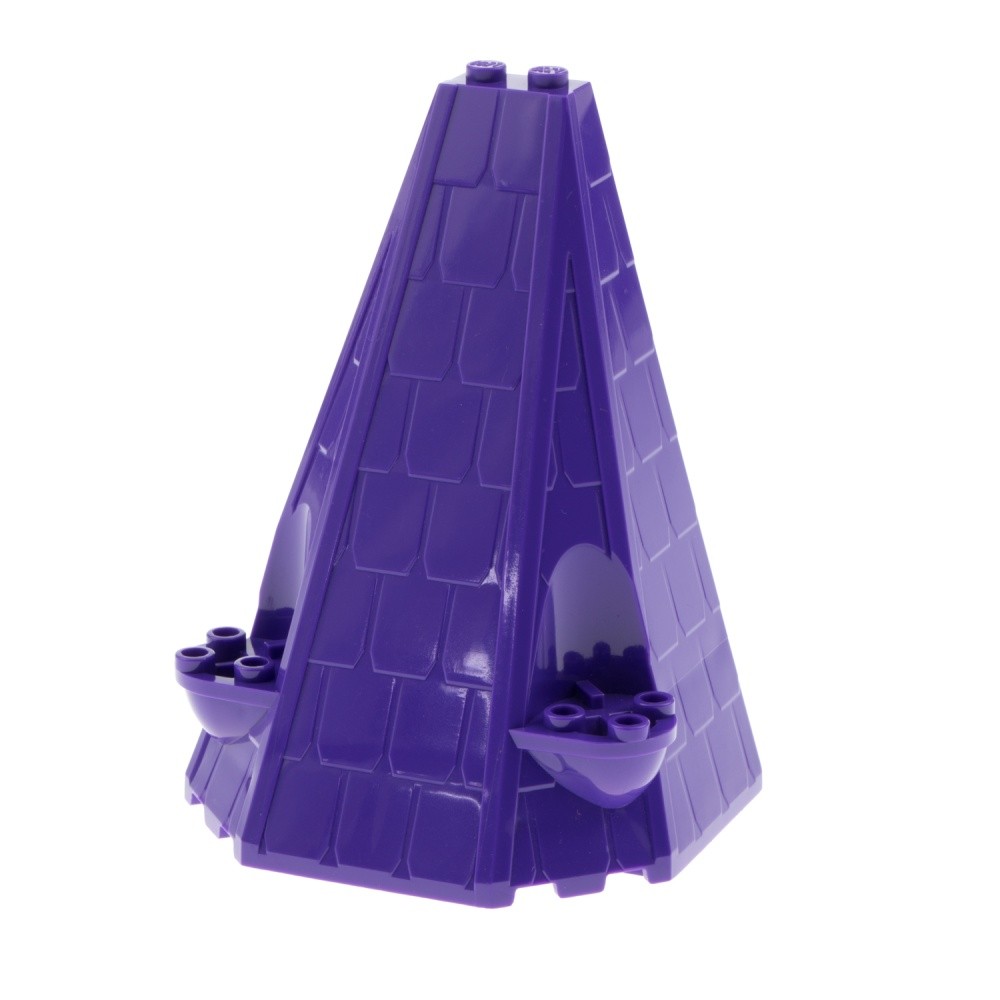 1x Lego Tower Roof 6x8x9 Dark Purple Castle Belville 6056448 10487 42000 33215