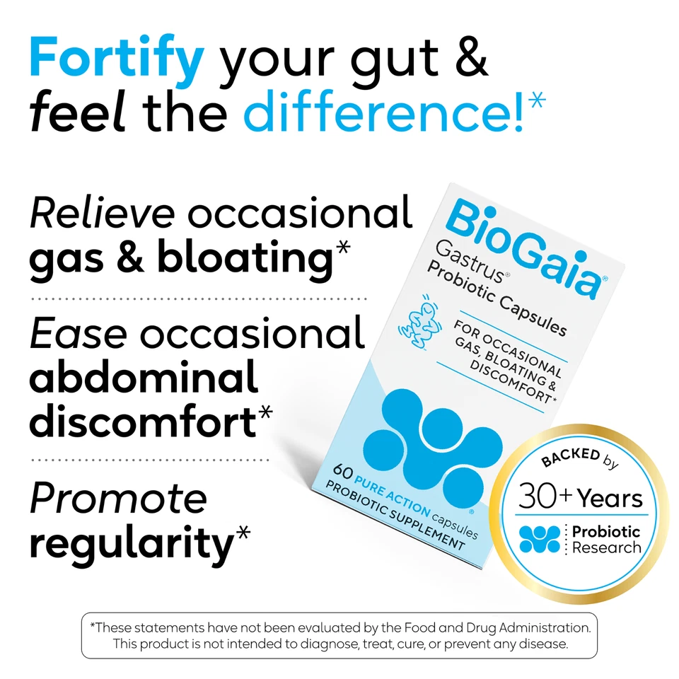 BioGaia Gastrus здоровье кишечника | пробиотические капсулы | способствует регулярности | 60 шт - Изображение 4 из 4