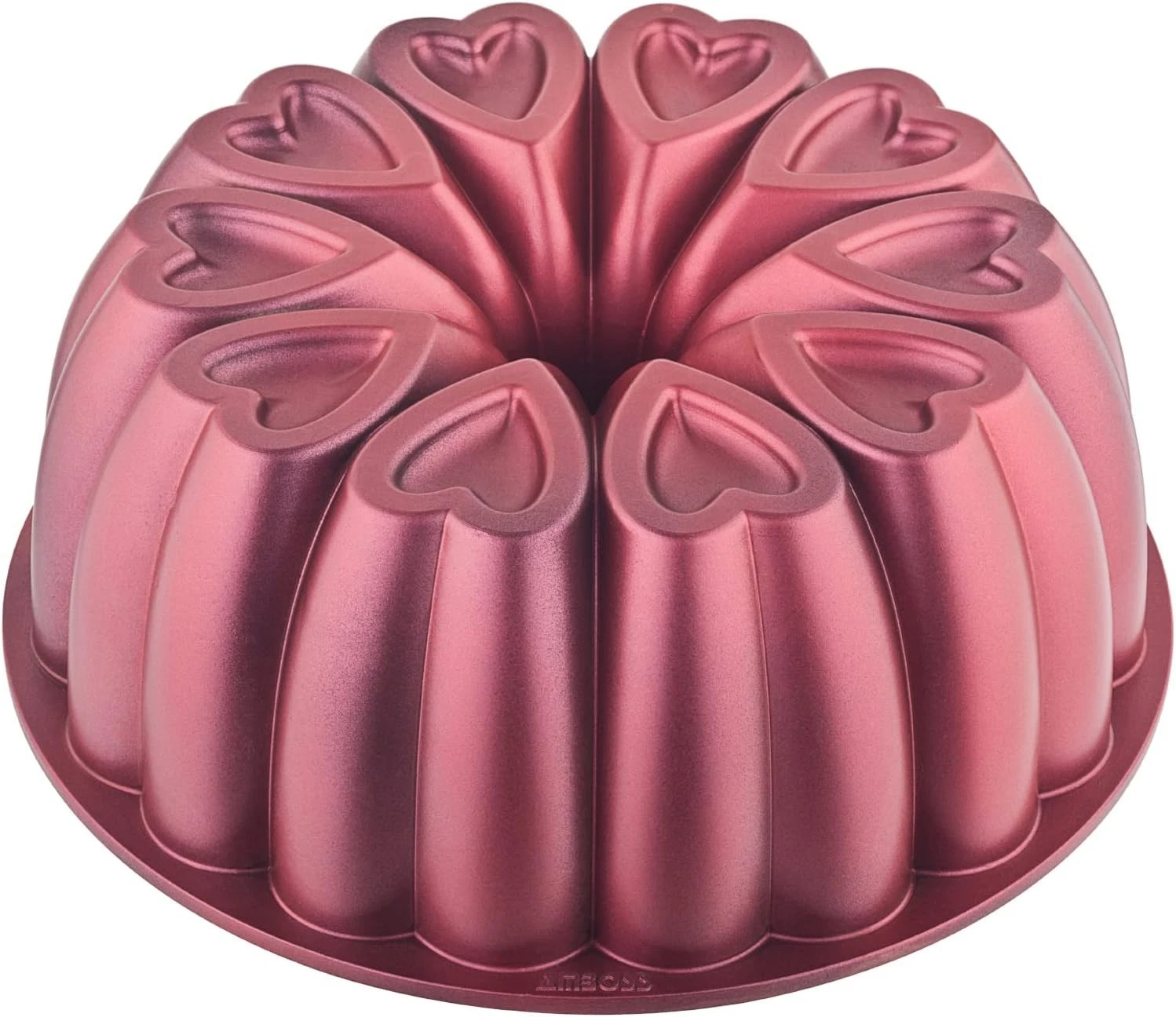Heart Shape Cast Aluminum Molded Cake Pan, Titanium Coating, Non-Stick, 12 Cu...