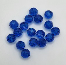 Swarovski Crystal Capri Blue Round 5000 Beads; 4mm 24pc or 8mm 6pc 