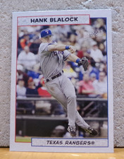 BASEBALL CARD RETRO STYLE BAZOOKA CHASE MINI HANK BLALOCK TEXAS RANGERS 3RD BASE