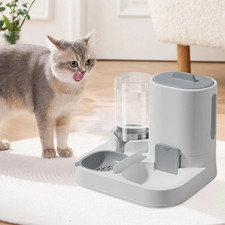 Automatic Pet Feeder Waterer, Pet Bowl Compact Feeding Station Cat Dog Feeder Wa