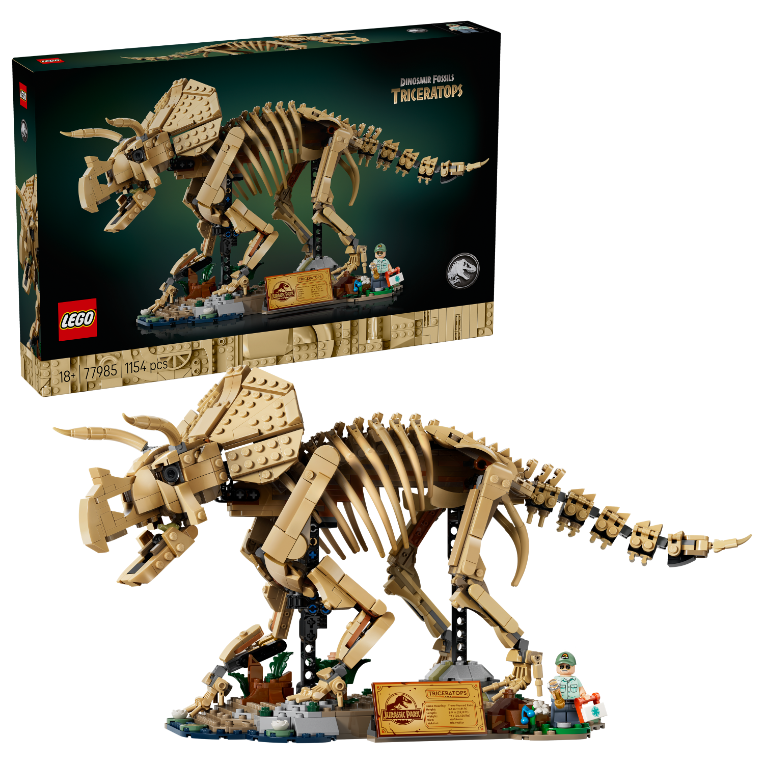LEGO Jurassic World Triceratops Dinosaur Fossils 77985