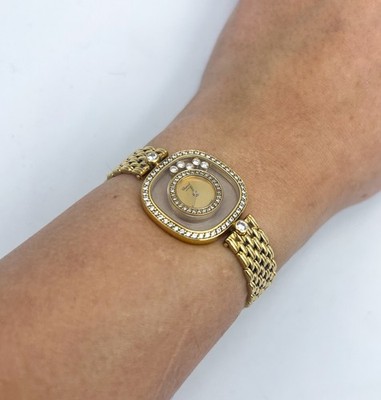 Chopard Happy Diamonds 1ctw 18K Yellow Gold Ladies Watch 23mm - 6  Length