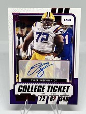 2021 Contenders Draft Picks College Ticket Rookie RC Auto #202 Tyler Shelvin RED
