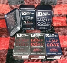 New DUKE CANNON Big Ass Lump Of Coal Charcoal Soap 5 Bars 2 In Tins