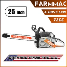 72cc Chainsaw Gasoline Power with 25'' Guide Bar Saw Chain Compatible with MS381