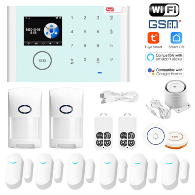 3in1 WiFi+GSM+GPRS Smart Home Security Burglar Alarm System Fit For Alexa I5S1