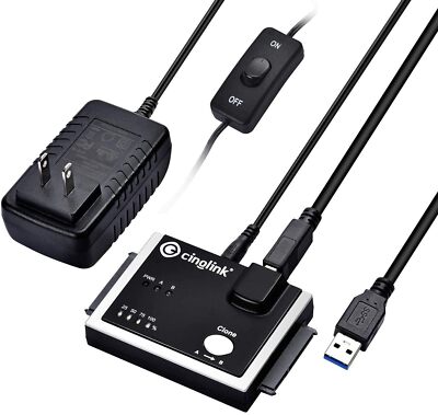 usb 30 to dualsata usb 30 hard drive converter adapter with duplicator dua
