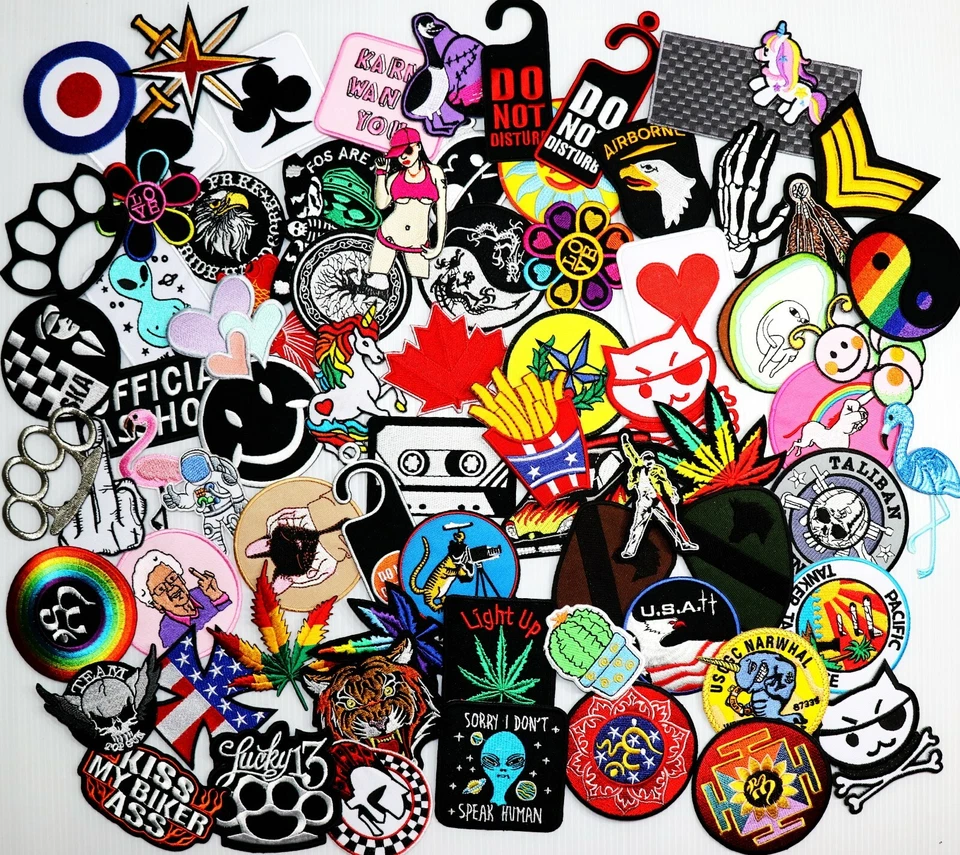 Random Patch funny Gift Sign Symbol Cartoon Artwork Emblem DIY Iron on Clothes - Image 3 of 4