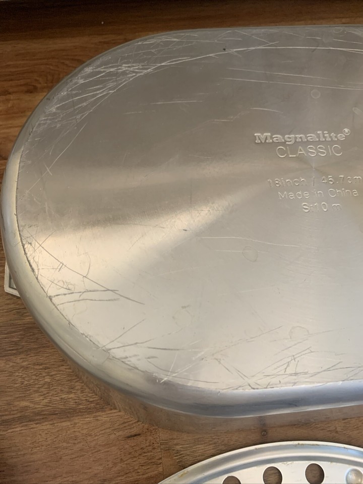 Magnalite Classic Large 18 Inch Roaster Oval Dutch Oven 18 Qt Aluminum