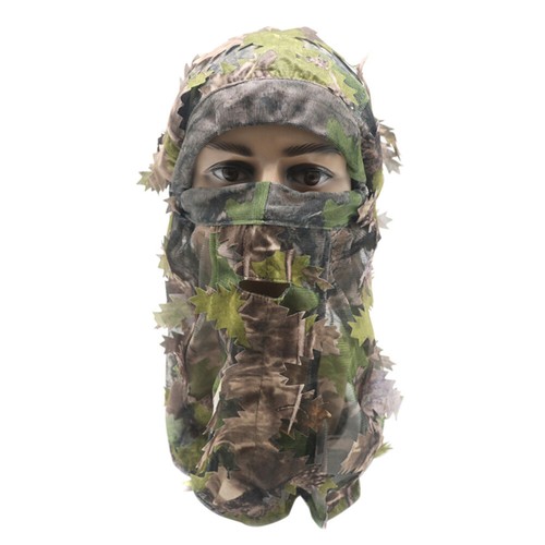 3D Camouflage Leaves Hunting Mask Tactical Ghillie Hunters Camo Face Mask - Picture 11 of 13