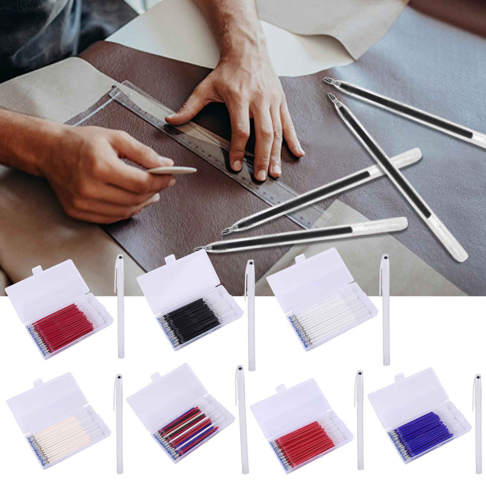 40pcs Fabric Marking Pen Refills Auto-Vanishing Tailor Pencil Refills